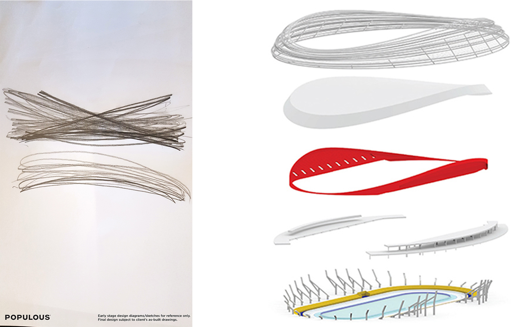 the ice ribbon the national speed skating oval china by populous