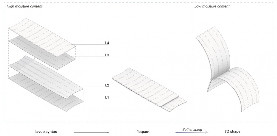 HygroShape Self Shaping Wood Furniture by University of Stuttgart