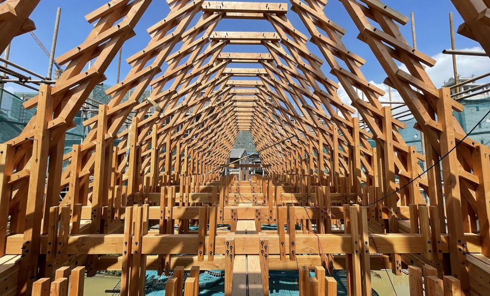 Timber Bridge in Gulou Waterfront LUO studio 1