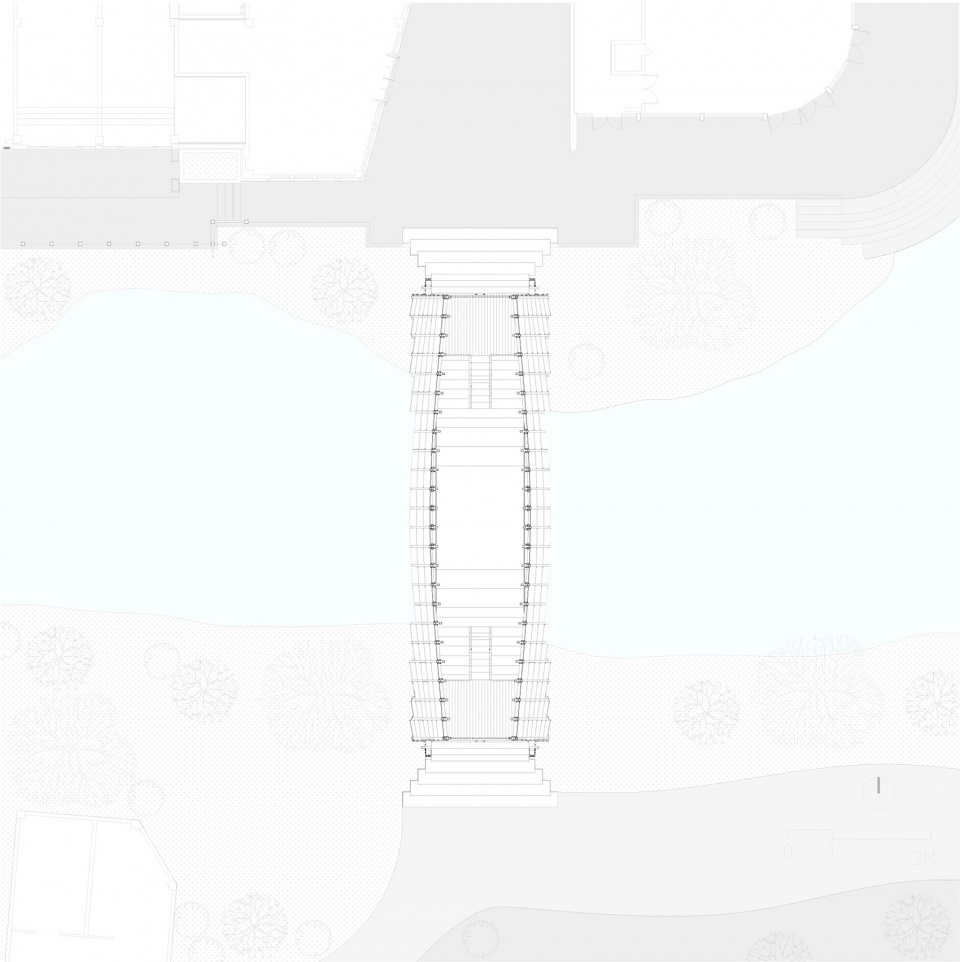 Timber Bridge in Gulou Waterfront LUO studio