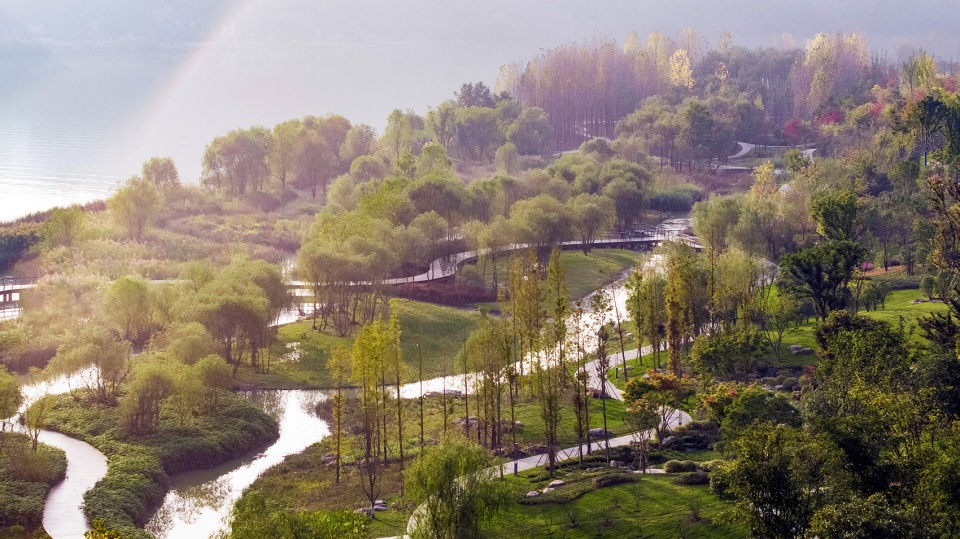 sichuan nanbu water city yuji island park china by blvd international