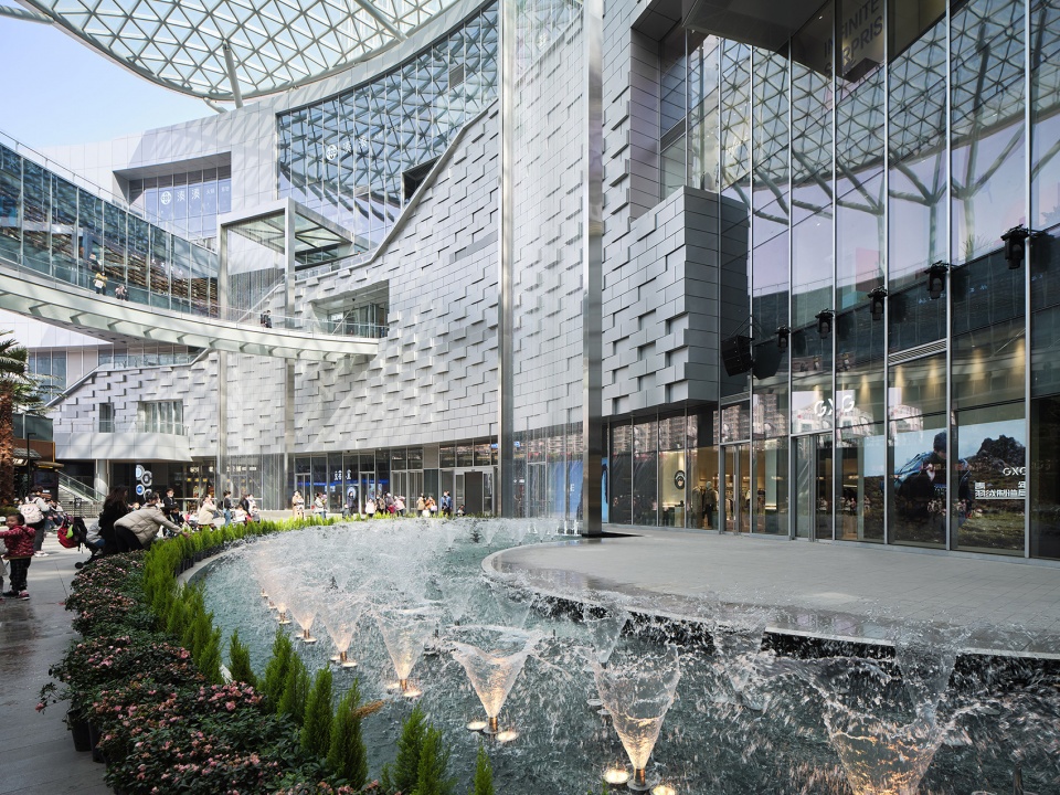 nanjing jiangbei wondercity shopping center hanging waterfall musical fountain by crazywater