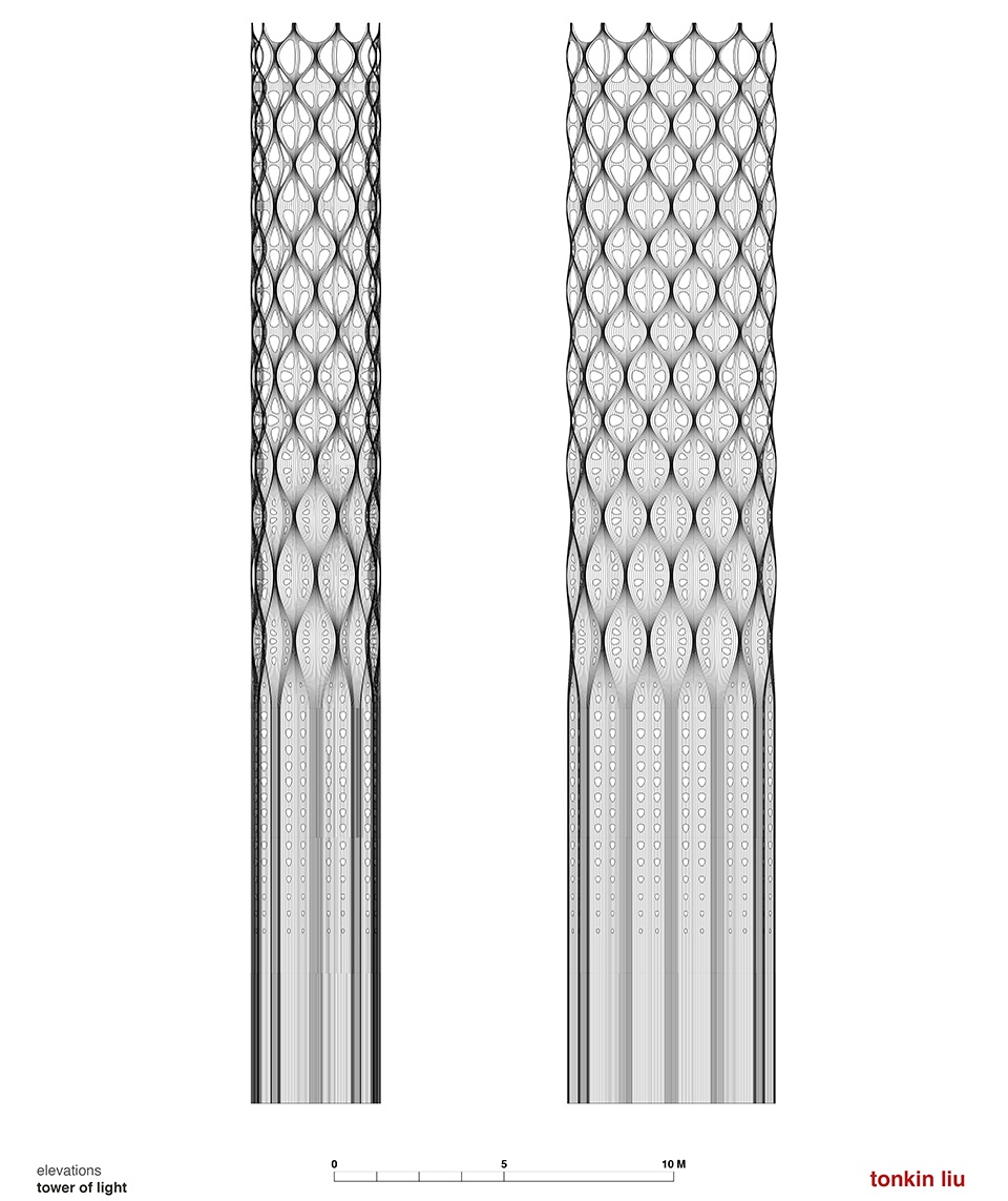 tower of light and wall of energy by tonkin liu