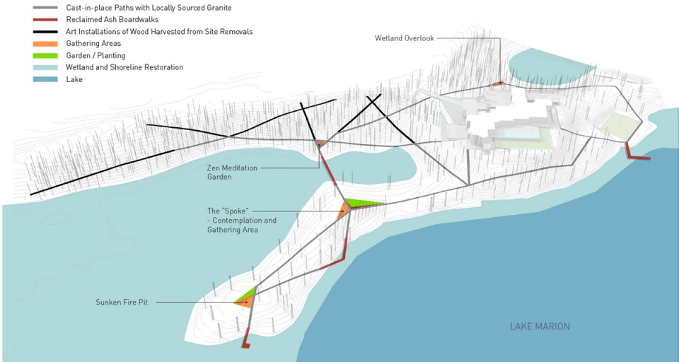 2020 asla residential design award of honor lake marion residence connecting art and ecology coenpartners