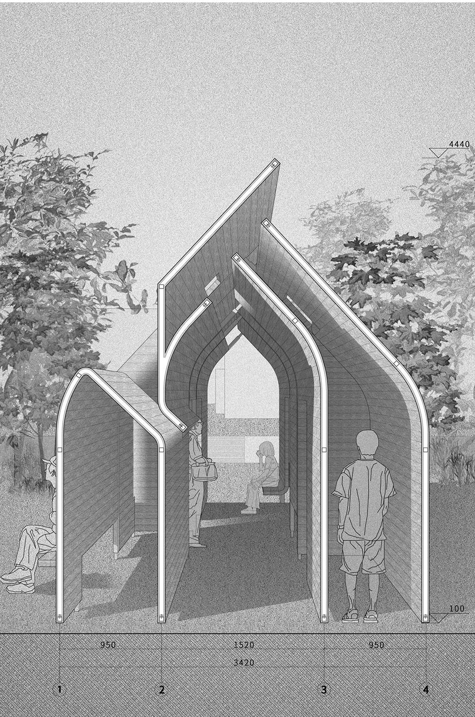 Wooden Pavilion 2 China by LIN Architects