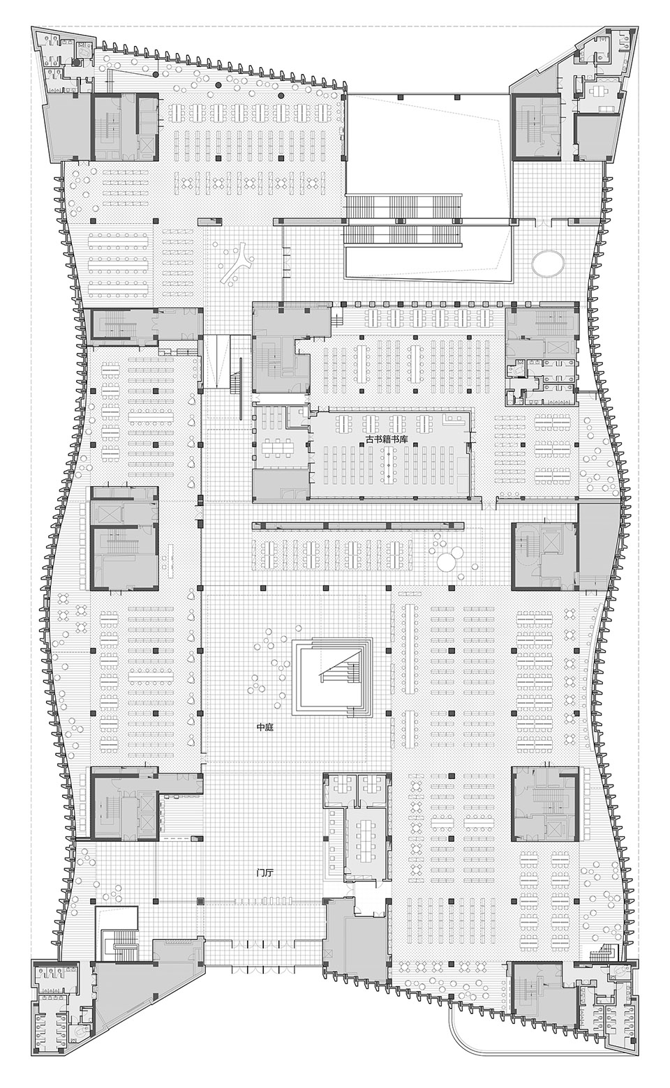 Interior Design of Yifu Library in Beijing University of Technology by ...
