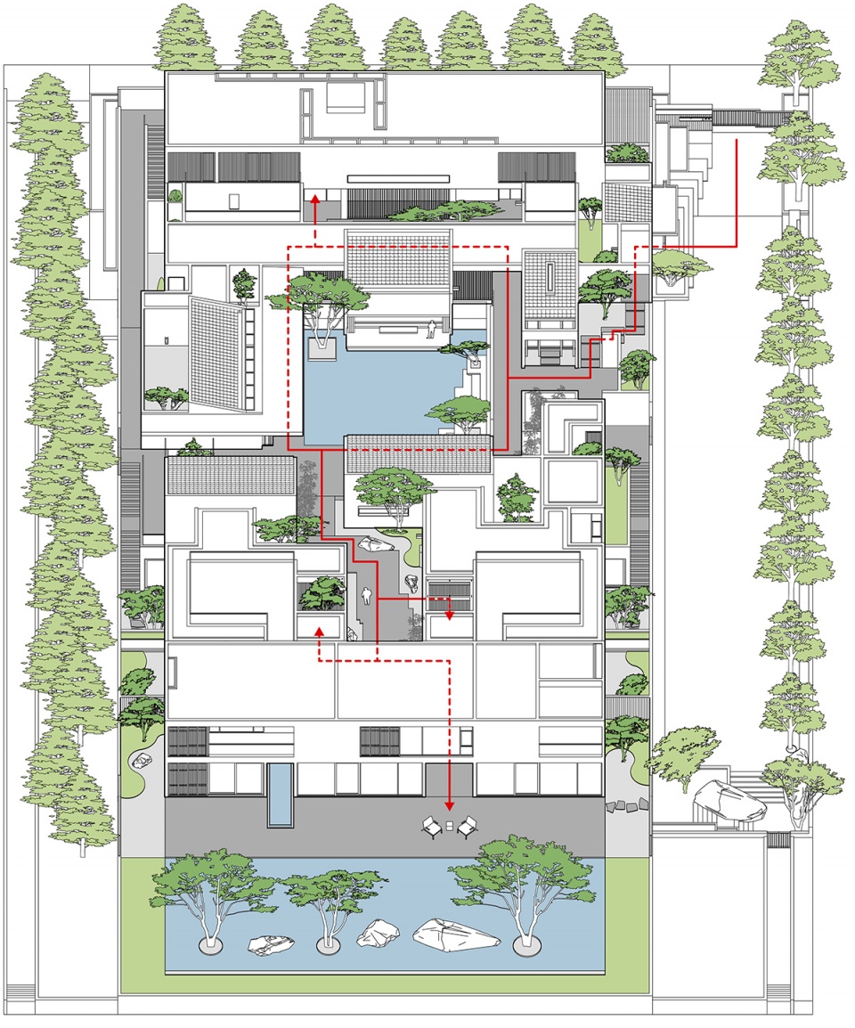 private residential space in the flowing garden china by more than arch studio