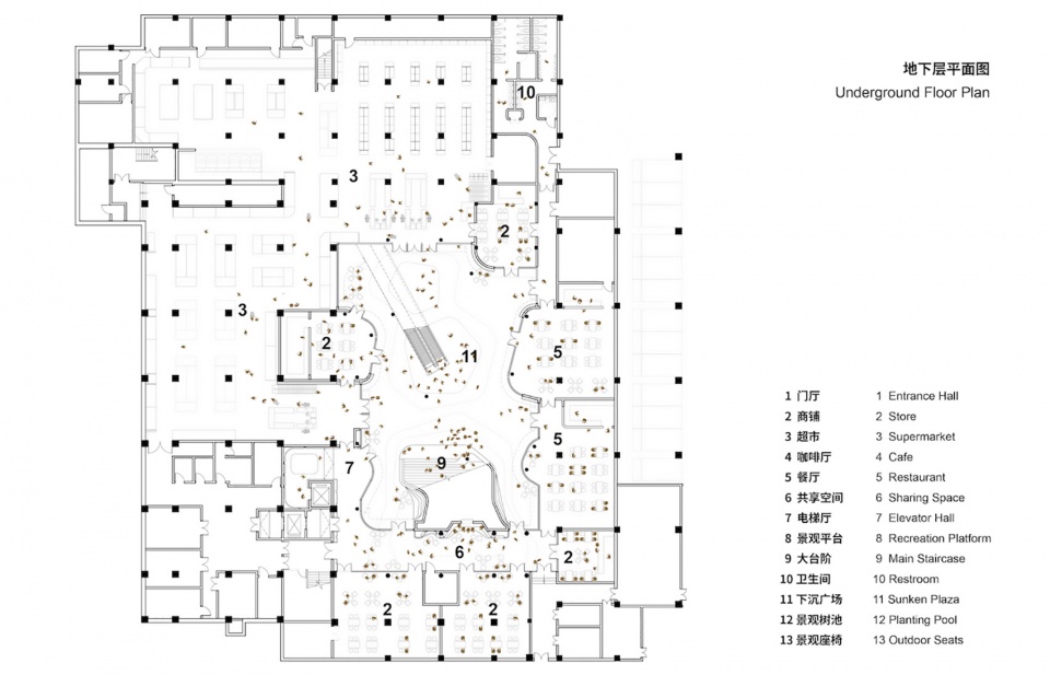 MAT Mobile Joy city 07 plan B1 地下一层平面图 1500px