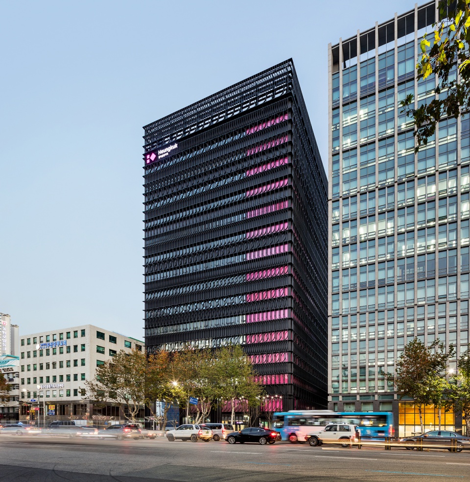 heungkuk tower busan south korea by mecanoo