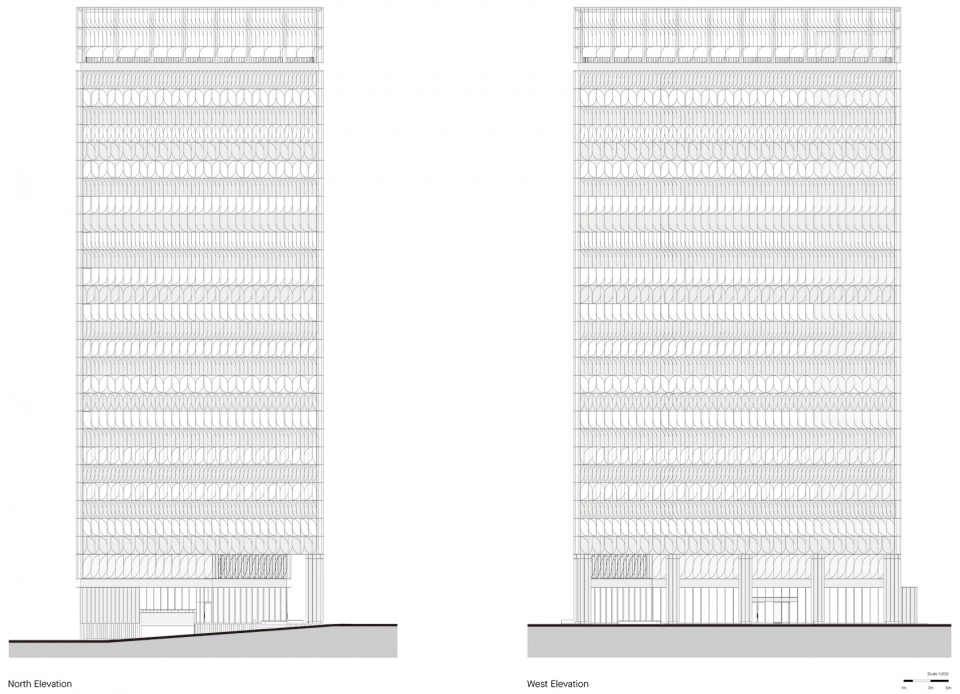 heungkuk tower busan south korea by mecanoo