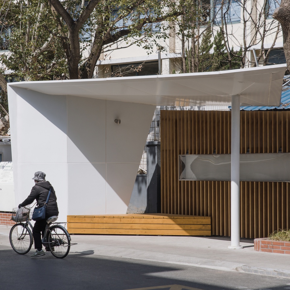 white tangram micro renovation of east china formal university no 1 village residential quarter entrance china by atelier diameter