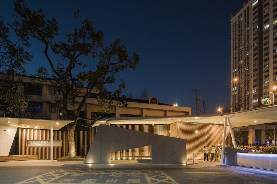 white tangram micro renovation of east china formal university no 1 village residential quarter entrance china by atelier diameter