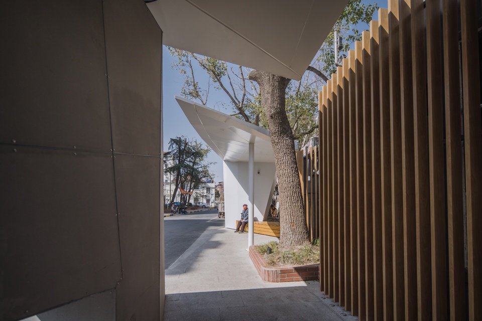 white tangram micro renovation of east china formal university no 1 village residential quarter entrance china by atelier diameter