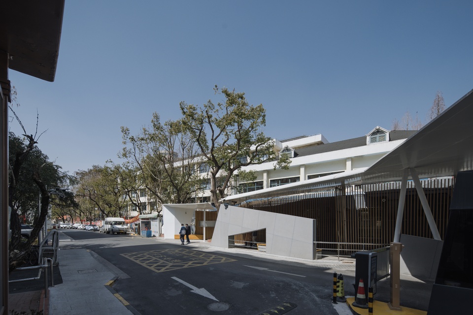 white tangram micro renovation of east china formal university no 1 village residential quarter entrance china by atelier diameter