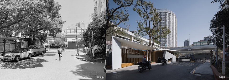 white tangram micro renovation of east china formal university no 1 village residential quarter entrance china by atelier diameter