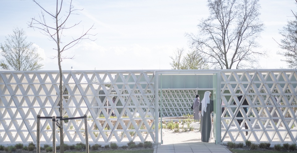 facade of uae pavilion at flower expo 2022 by pragma aectual