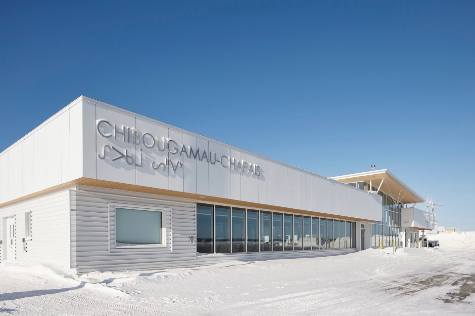 a new terminal building for the chibougamau chapais airport canada by evoq artcad in joint venture