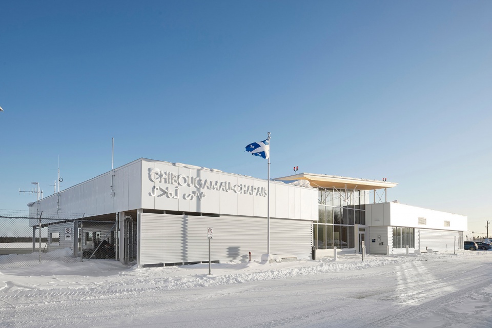 a new terminal building for the chibougamau chapais airport canada by evoq artcad in joint venture