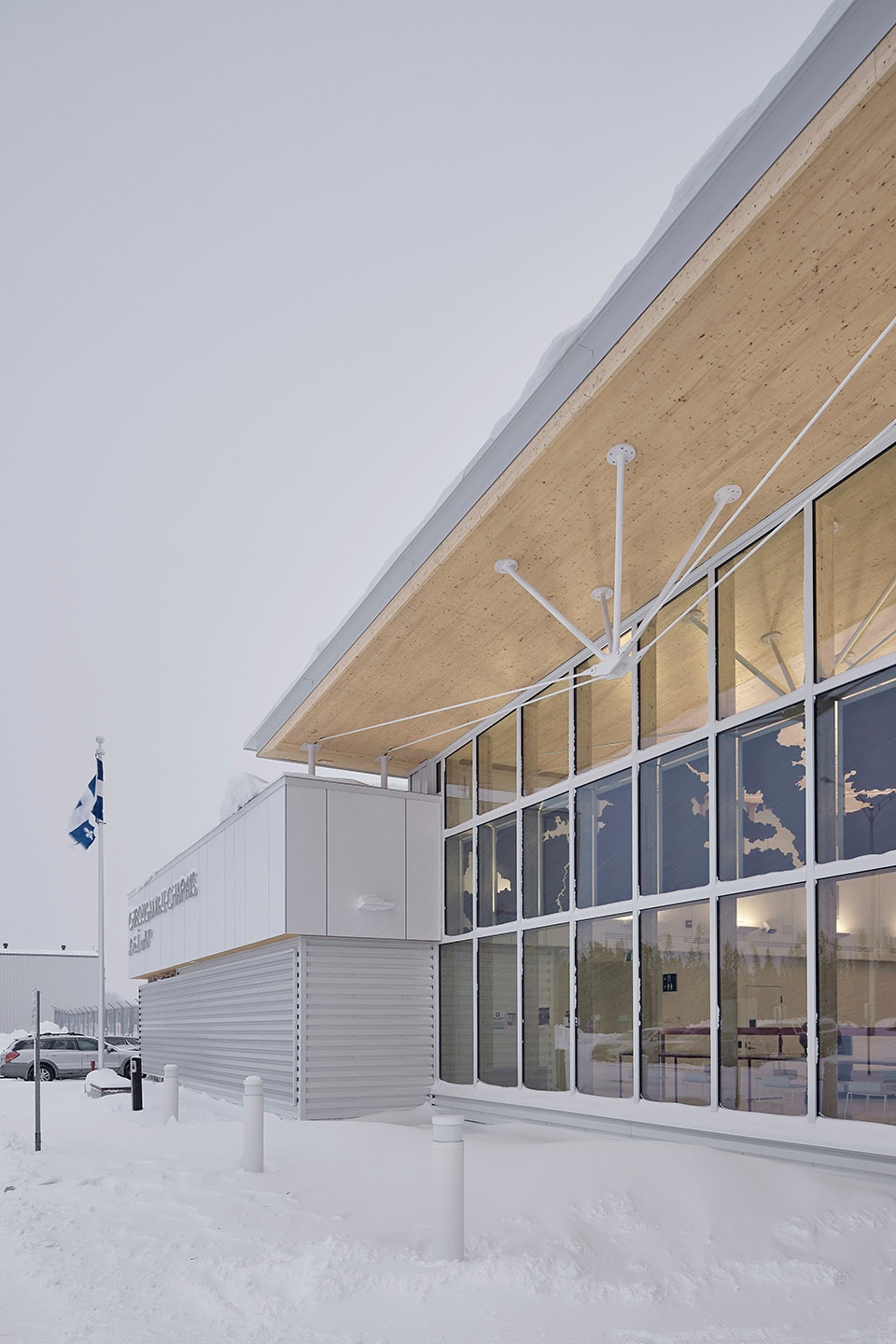 a new terminal building for the chibougamau chapais airport canada by evoq artcad in joint venture
