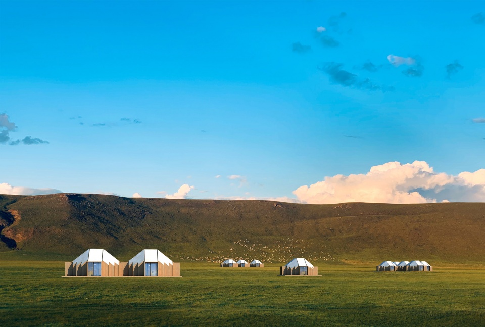 des ger geometric mongolian yurt by ger atelier