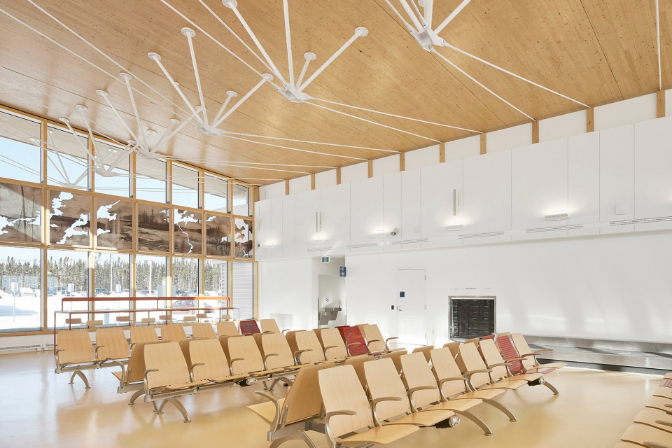 a new terminal building for the chibougamau chapais airport canada by evoq artcad in joint venture