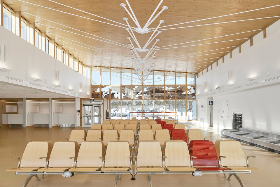 a new terminal building for the chibougamau chapais airport canada by evoq artcad in joint venture