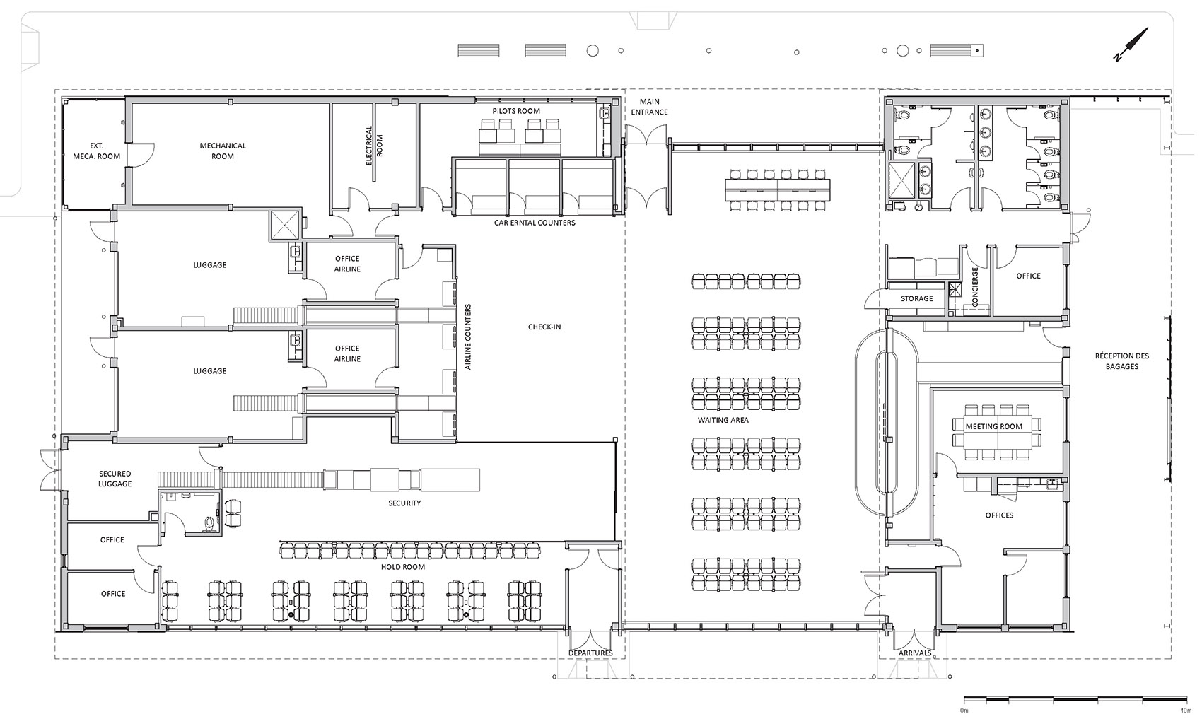 a new terminal building for the chibougamau chapais airport canada by evoq artcad in joint venture