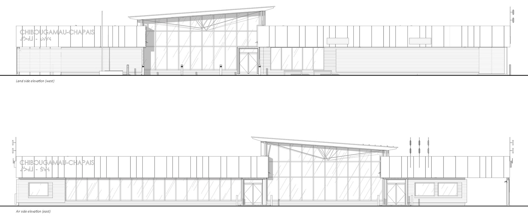 a new terminal building for the chibougamau chapais airport canada by evoq artcad in joint venture
