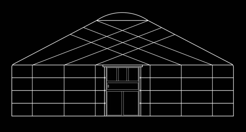 des ger geometric mongolian yurt by ger atelier