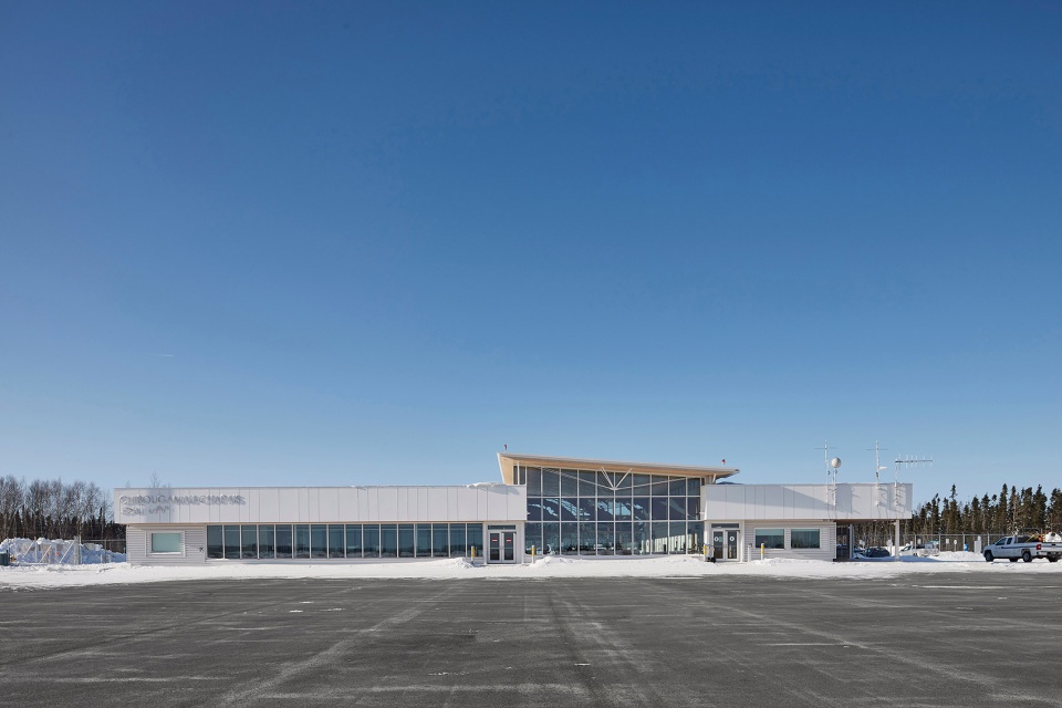 a new terminal building for the chibougamau chapais airport canada by evoq artcad in joint venture