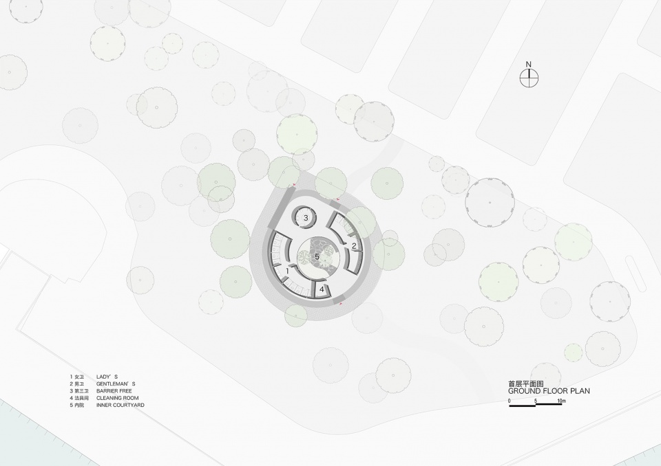 lakeside rest station landscape public toilet of liangzi lake by upa