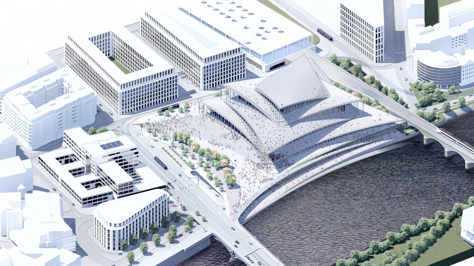 big won the competition for the pragues vltava philharmonic hall