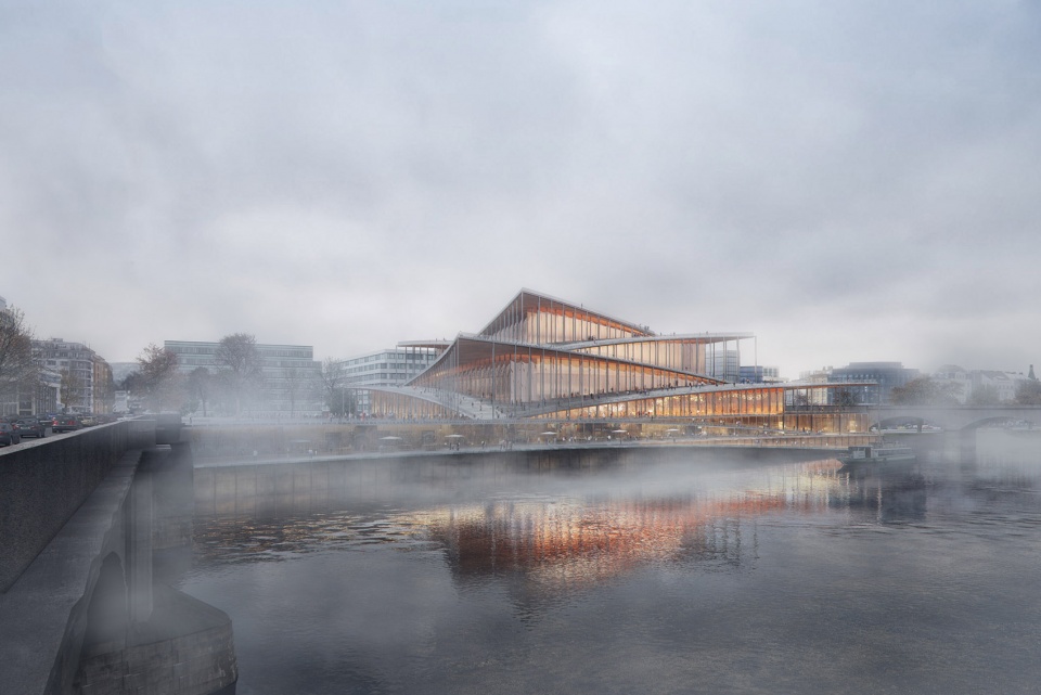 big won the competition for the pragues vltava philharmonic hall