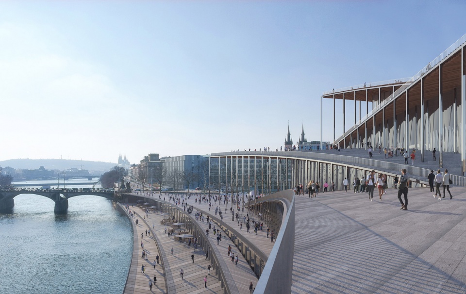 big won the competition for the pragues vltava philharmonic hall