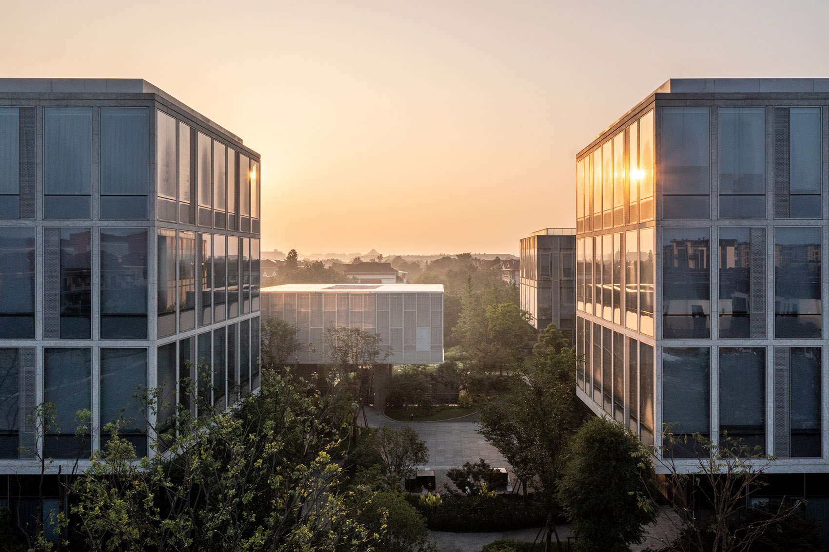 A Collection of Industrial Office Parks Rich Scenes in Constructed