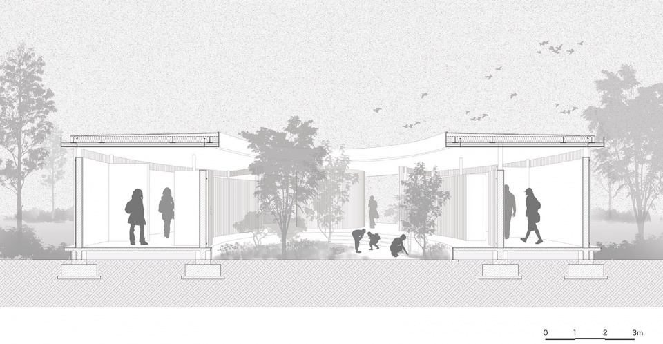 lakeside rest station landscape public toilet of liangzi lake by upa