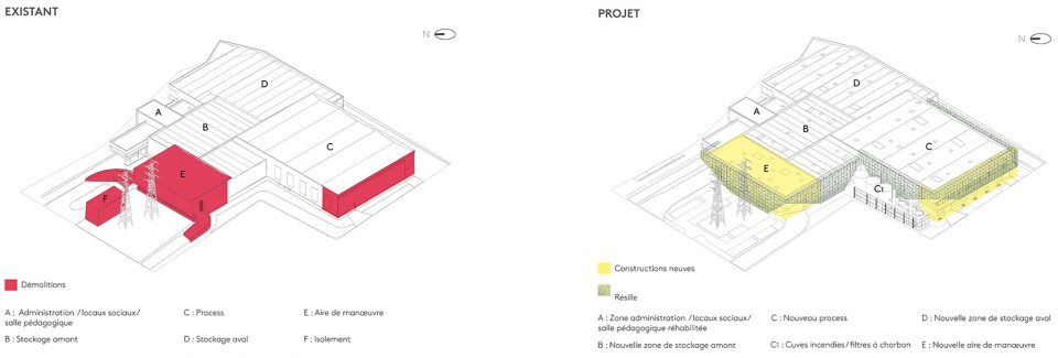 restructuring of the selective collection sorting center in nanterre by le devehat vuarnesson architectes