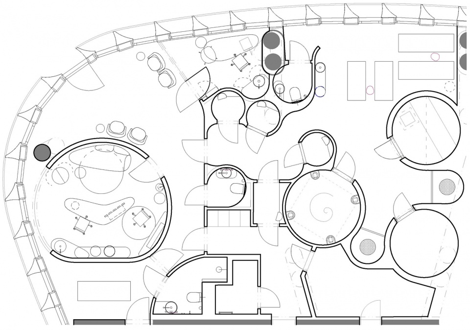 ▼spa区平面图和立面图,plan and elevation of the spa area08