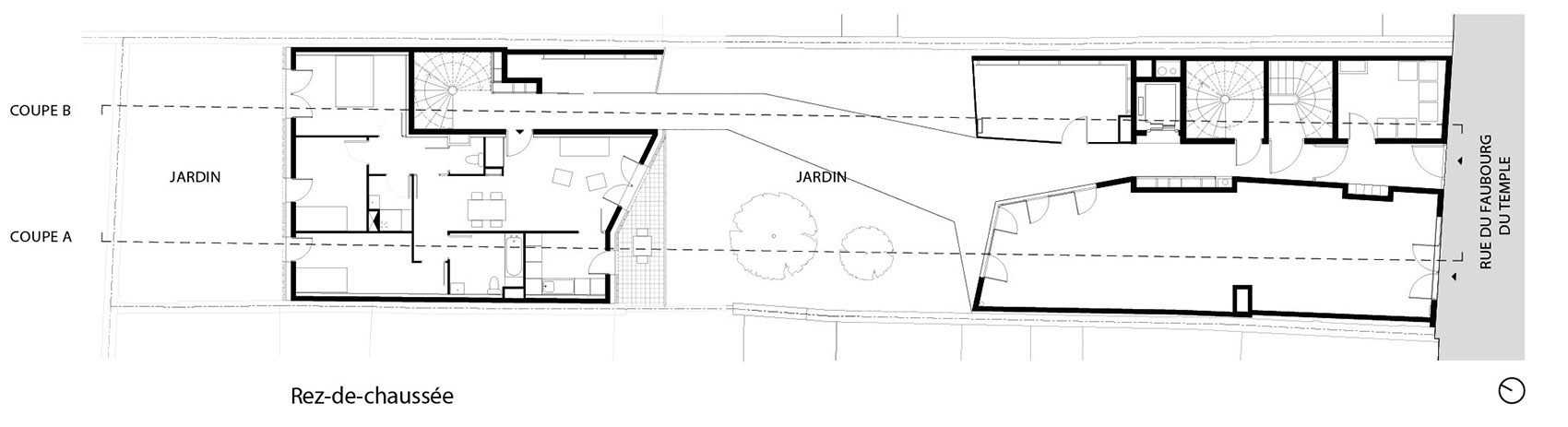 street and garden paris by rh architecture