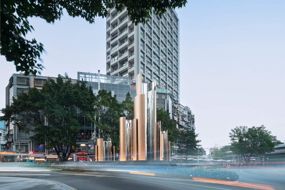 a kinetic sculpture in luohu shenzhen china by meng architects