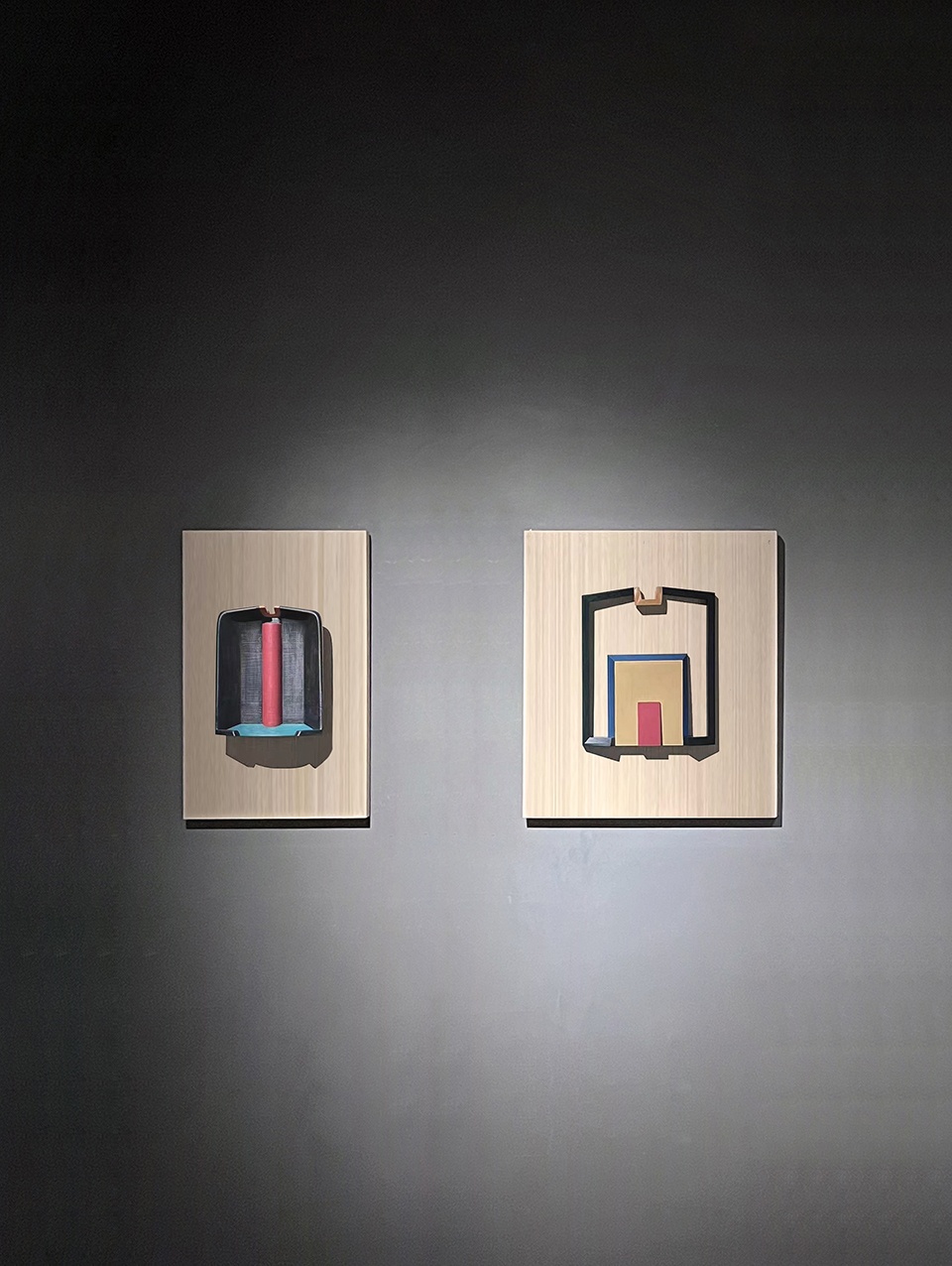 the wall installation fictional landscape by wang shixiong