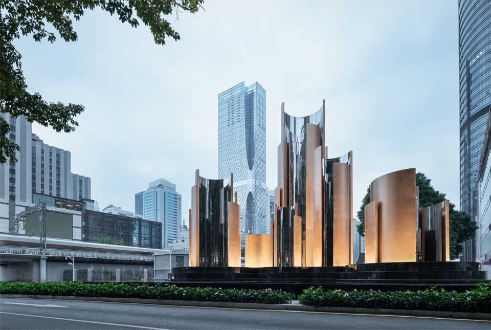 a kinetic sculpture in luohu shenzhen china by meng architects