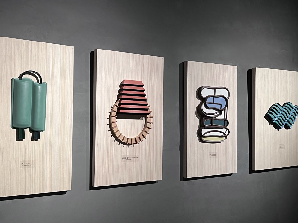 the wall installation fictional landscape by wang shixiong