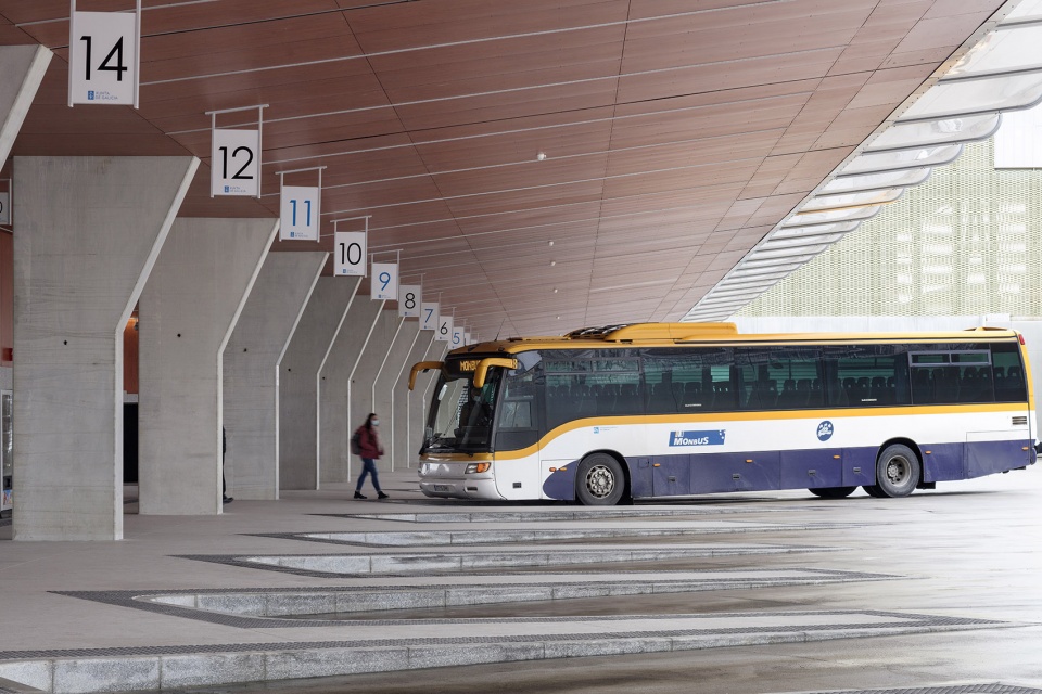 bus station integrated in the santiago de compostela intermodal station by idom