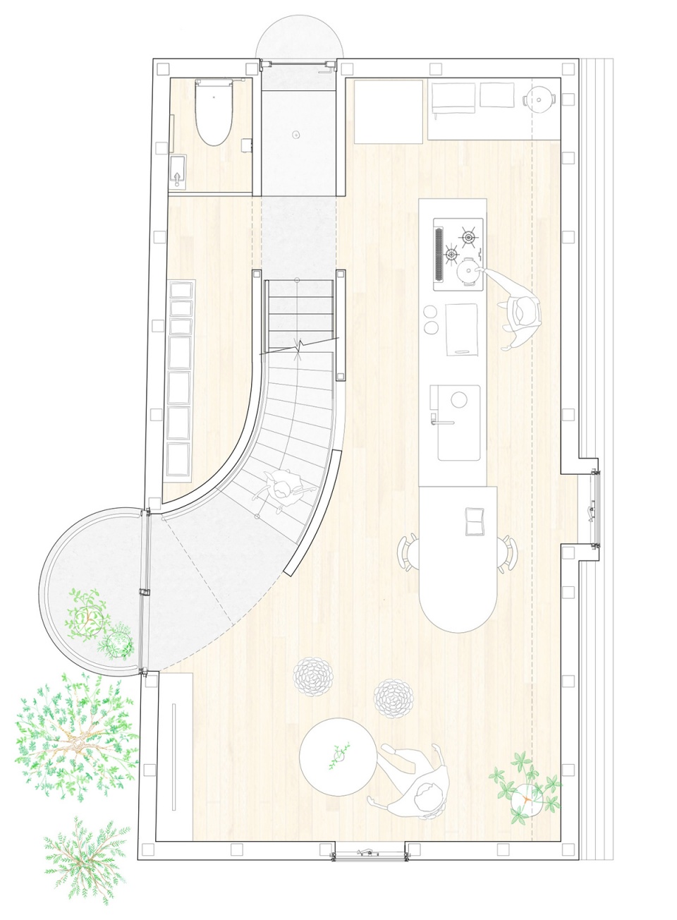 scenery scooping house by not architects studio