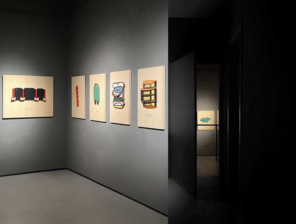 the wall installation fictional landscape by wang shixiong