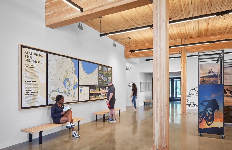 the ford calumet environmental center by valerio dewalt train