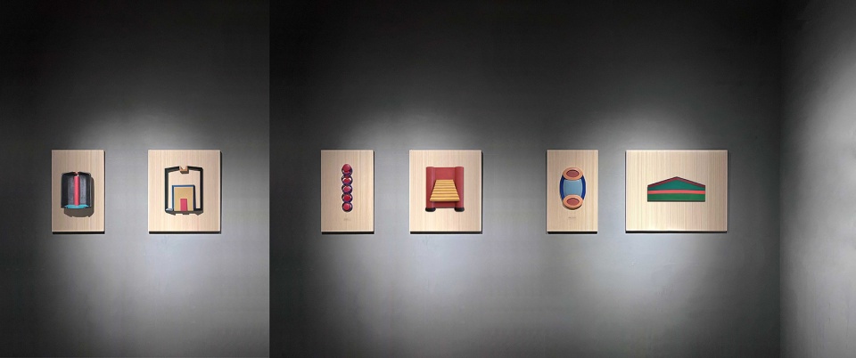the wall installation fictional landscape by wang shixiong