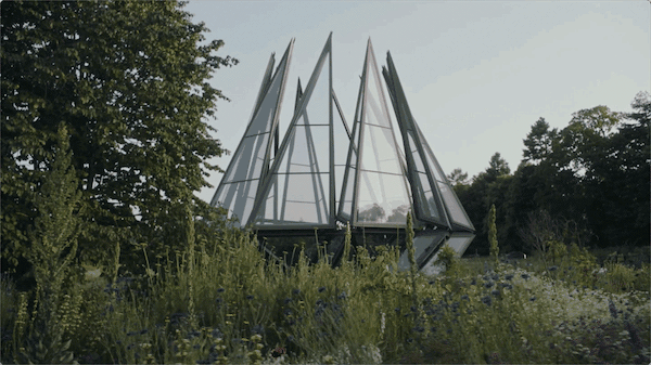 kinetic glasshouse and silk route garden by heatherwick studio