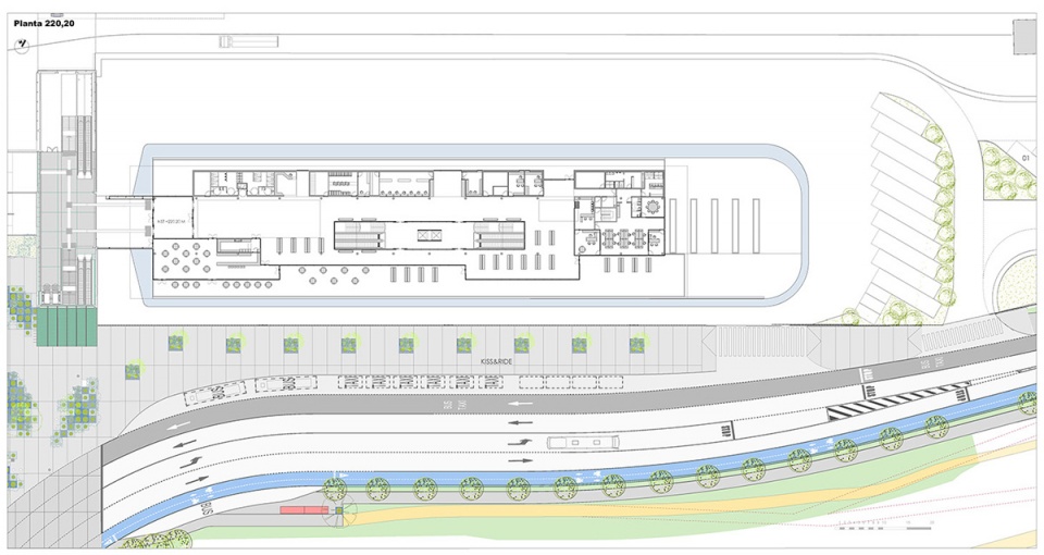 bus station integrated in the santiago de compostela intermodal station by idom